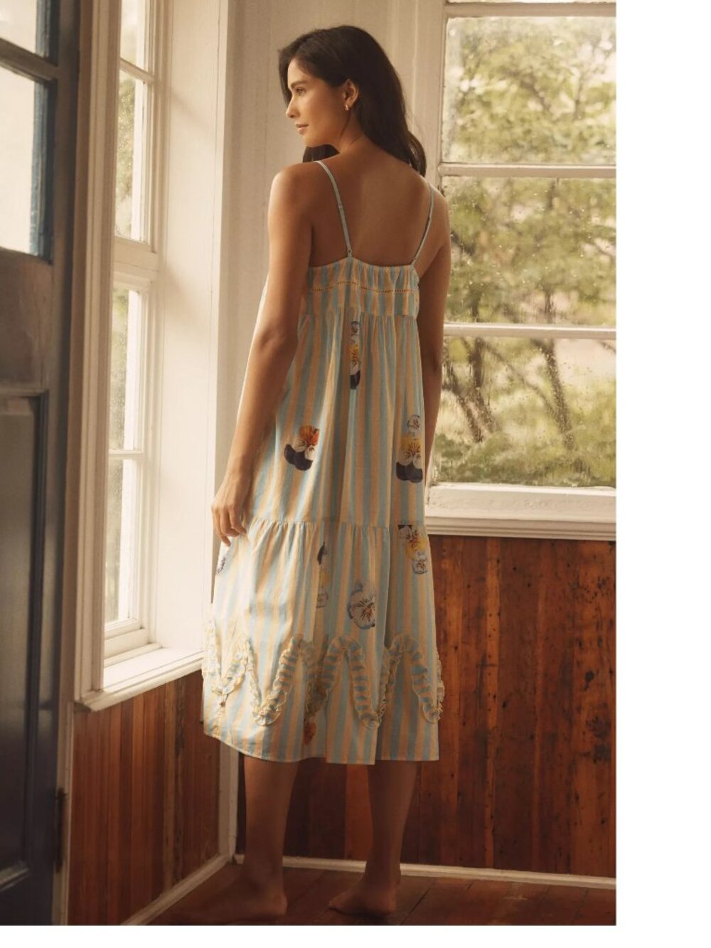 Anthropologie Nay Bellamy x LyreBird Midi Nap COTTON Dress size XL new with tag - Picture 2 of 6